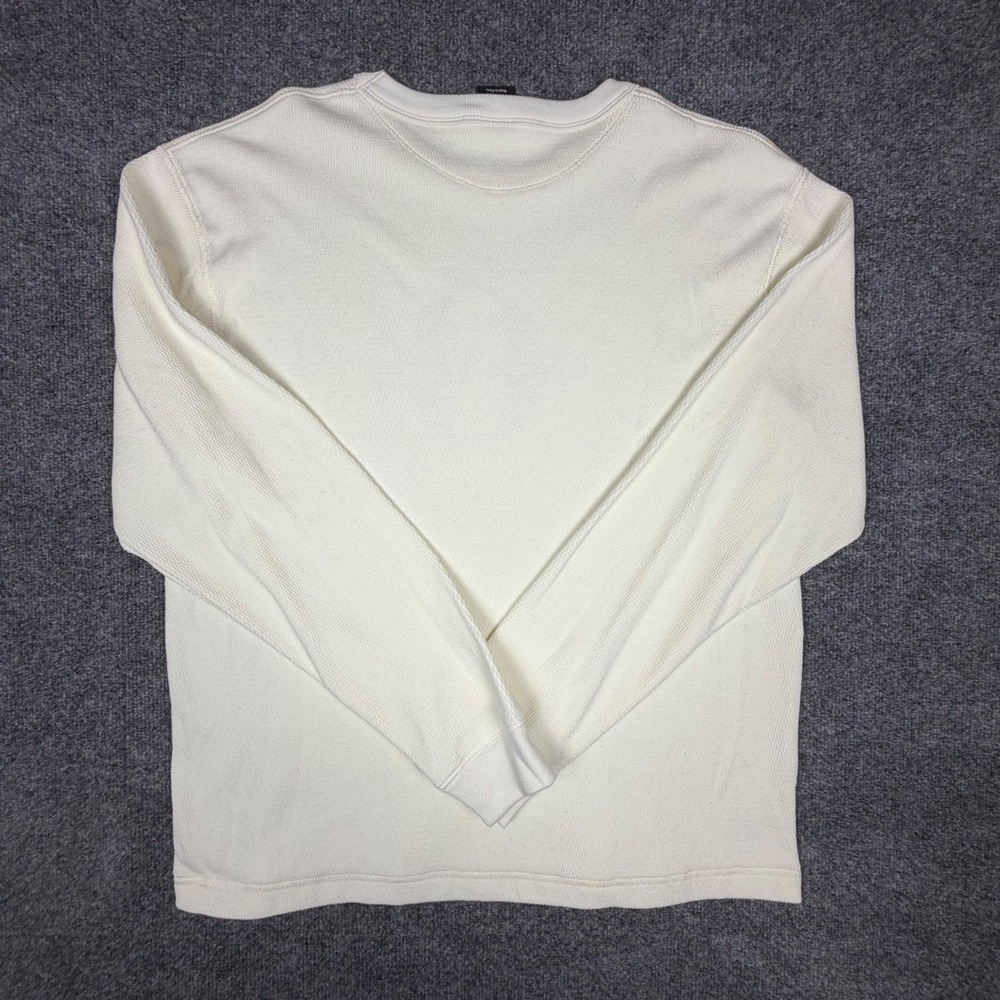 Only NY Long Sleeve‎ Thermal Waffle Knit Shirt Off White Cream Mens Medium NWOT - Picture 2 of 7